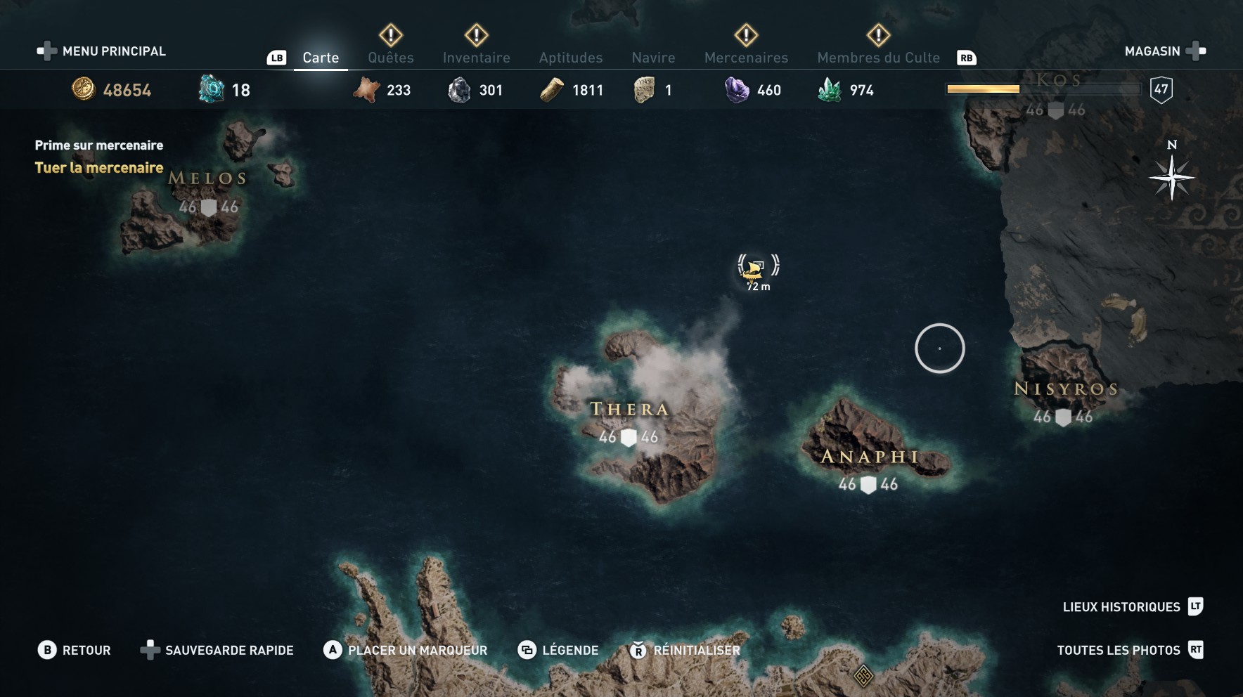 Assassin's Creed Odyssey trouver et tuer les adeptes du culte du Kosmos, ps4,, xbox one, pc, ubisoft, jeu vidéo, le requin de mytilène, dieux de la mer égée
