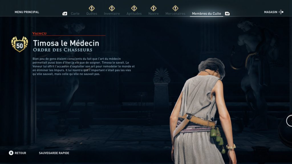 Assassin's Creed odyssey ordre des anciens soluce emplacement heritage legs de la première lame 