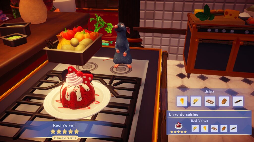 recette disney dreamlight valley, red velvet, soluce recette, xbox game pass